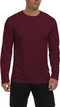Men Long Sleeve Sun Shirt Lightweight Workout UV Protection Quick Dry Hiking Tee Shirts Cycling Fishing Athletic Tops