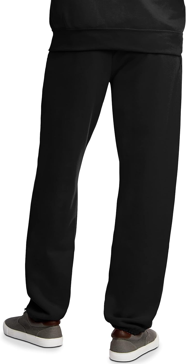 Fleece Elastic Bottom Sweatpants with Pockets, Relaxed Fit, Moisture Wicking, Breathable