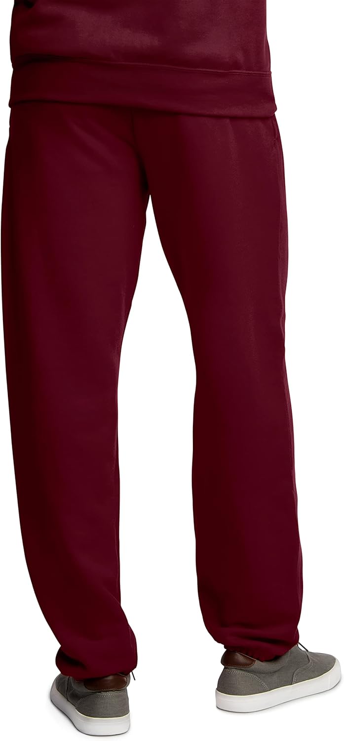 Fleece Elastic Bottom Sweatpants with Pockets, Relaxed Fit, Moisture Wicking, Breathable