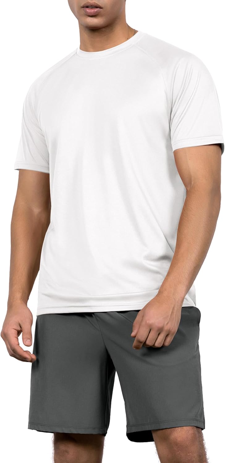 Men's Quick Dry Short Sleeve Shirts UPF 50+ Sun Protection SPF Athletic Tops Workout T-Shirts