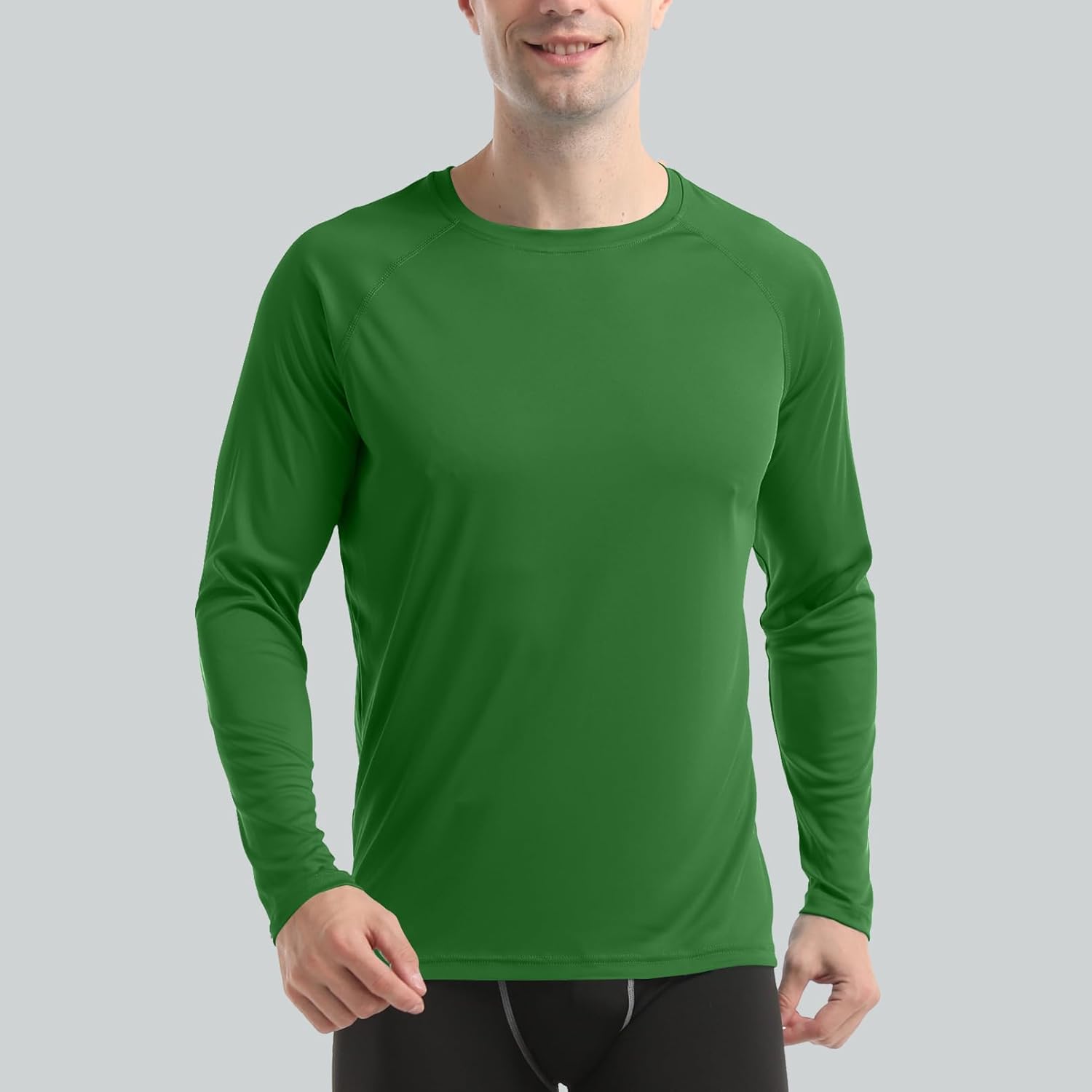 Men Long Sleeve Shirts Lightweight UPF 50+ Sun Protection SPF Outdoor T-Shirts Fishing Hiking Running Tee Tops