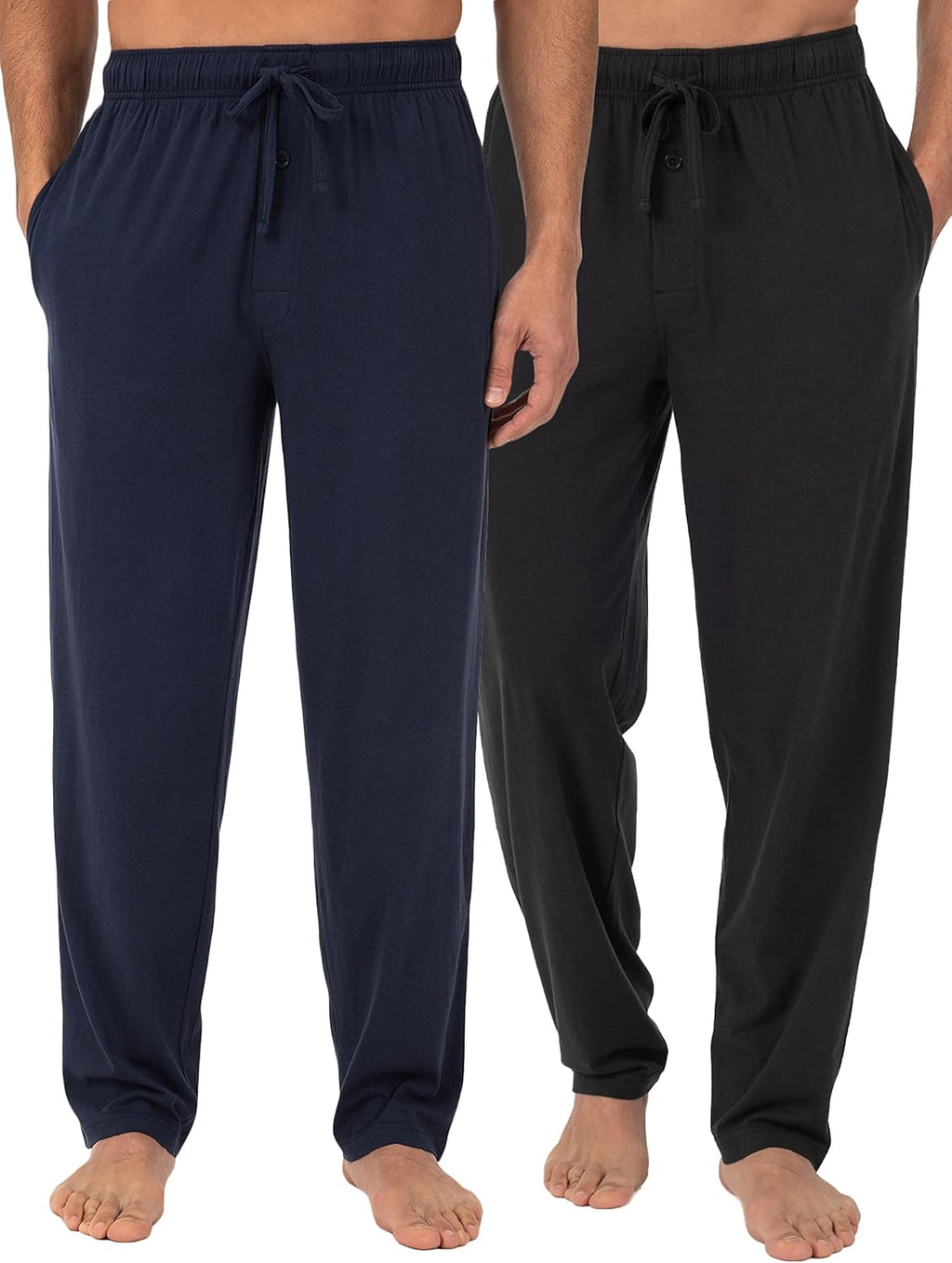 Men's Extended Sizes Jersey Knit Sleep Pajama Lounge Pant (1 & 2 Packs)