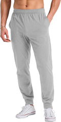 Cotton Joggers, Jersey Sweatpants for Men with Pockets, 30" Inseam