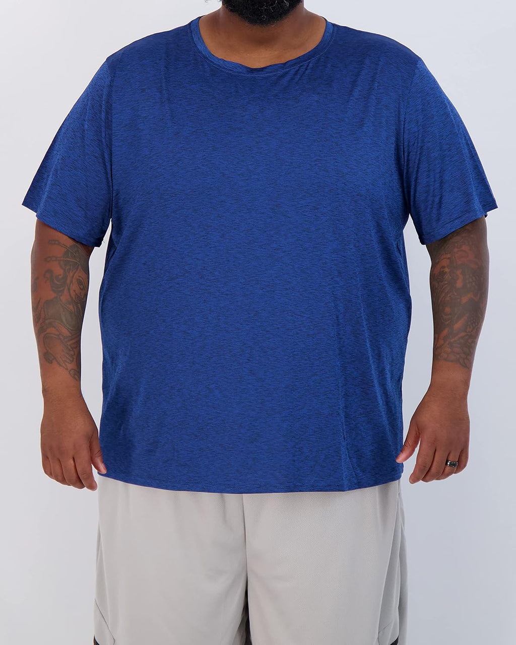 3 Pack: Men Big & Tall Tech Stretch Long-Sleeve & Short-Sleeve Dry-Fit T-Shirt (3XT-5XT)