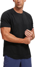 Mens Lightweight Athletic T-Shirts Moisture Wicking Running Workout Shirt Short Sleeve Gym Tops