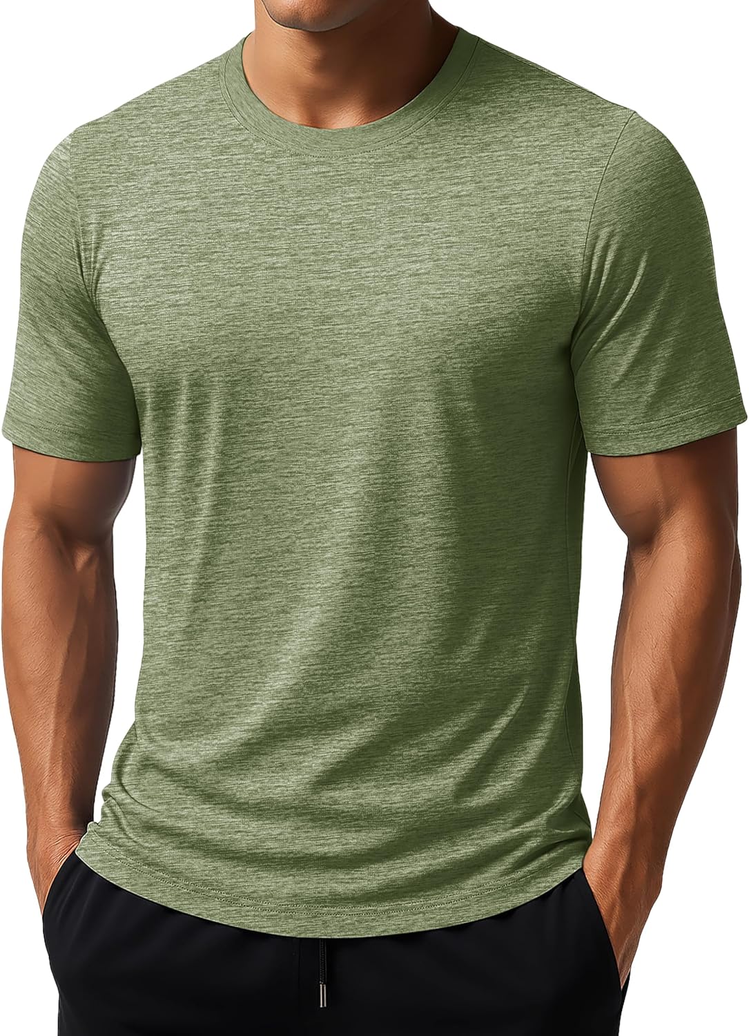 Men's Short Sleeve Sun Protection Shirts Quick Dry Athletic T-Shirts Hiking Running Workout Gym Rash Guard