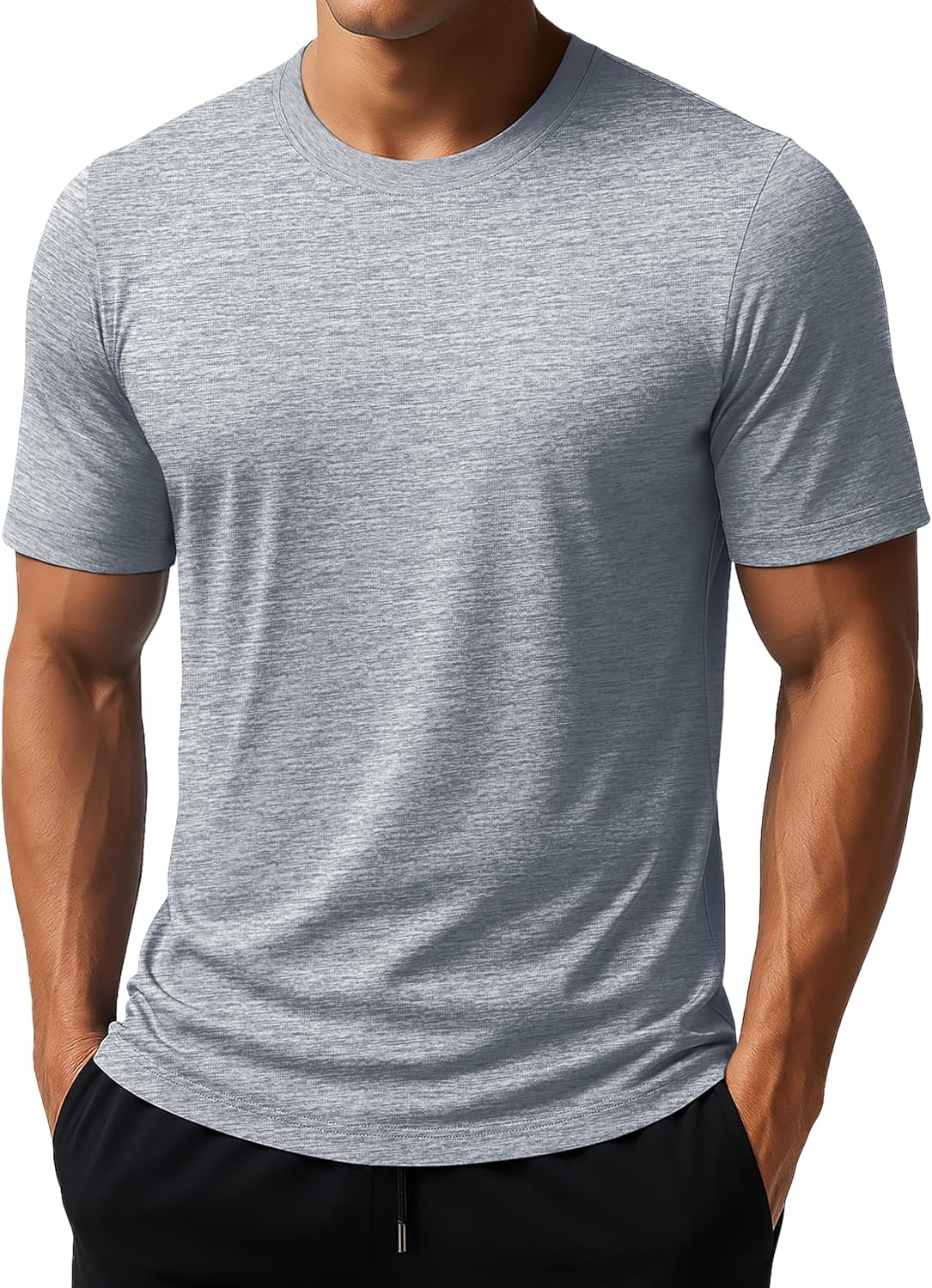 Men's Short Sleeve Sun Protection Shirts Quick Dry Athletic T-Shirts Hiking Running Workout Gym Rash Guard